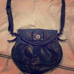 Marc Jacobs black leather cross body leather purse